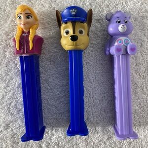 5/$35 Chase Paw Patrol Share Bear Disney’s Frozen Anna PEZ Candy Dispensers Lot
